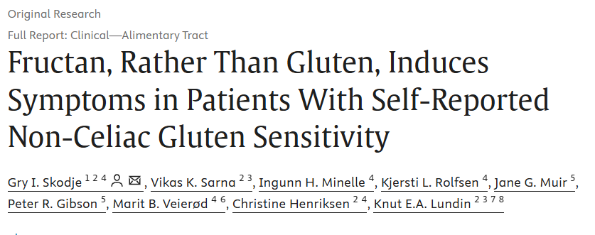 Estudio fructanos vs gluten